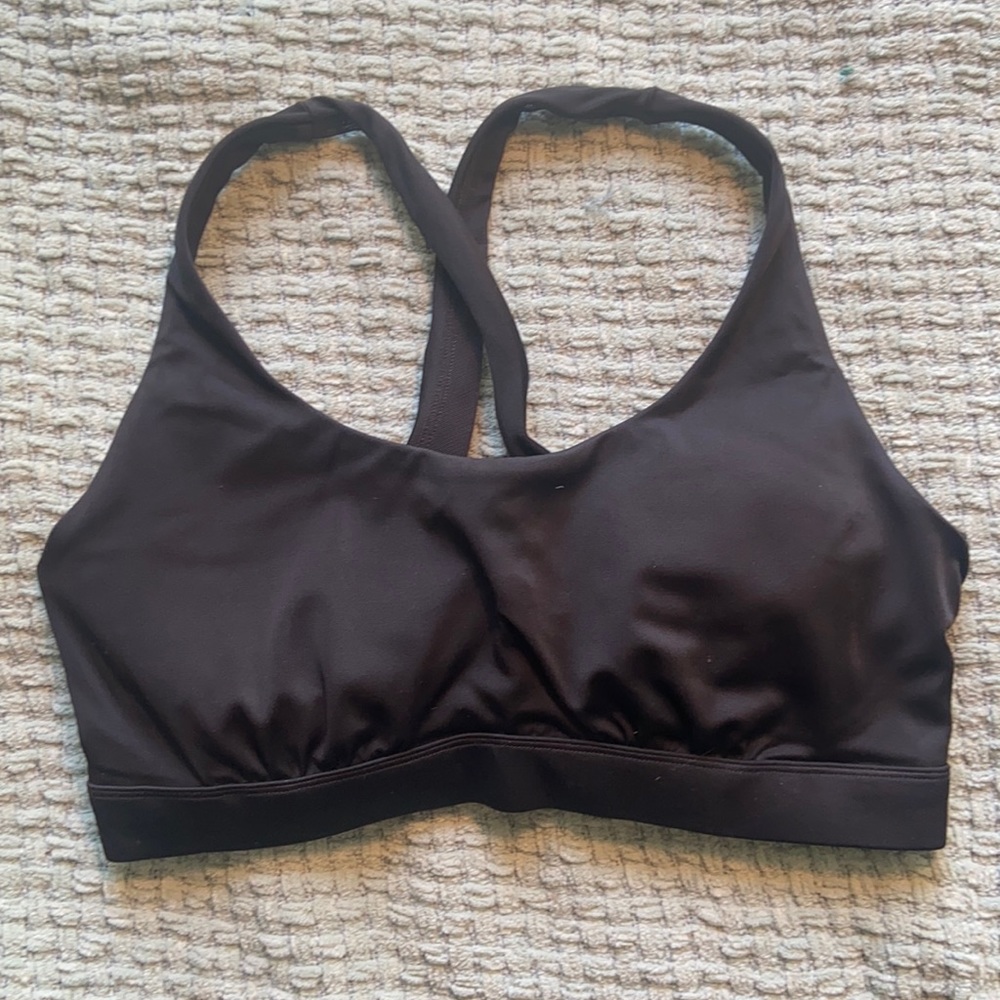 Athleta NWOT black underwire 34 D/DD swim top